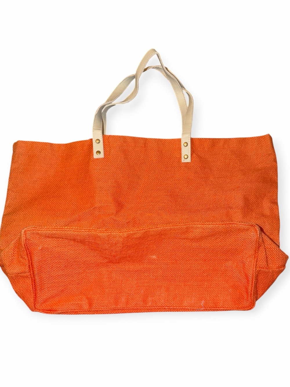 MudPie Classic Burlap/Jute Market Tote Bag